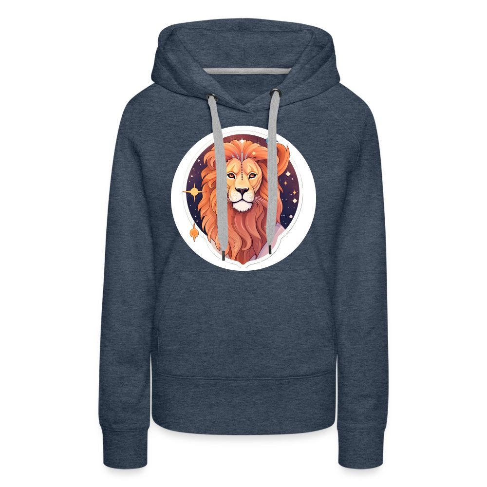 Women’s Symbol Leo Premium Hoodie - heather denim