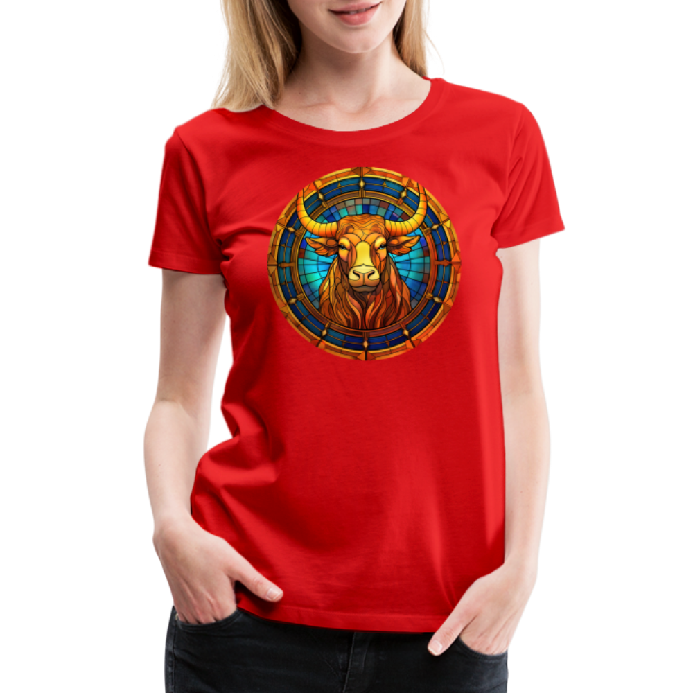 Women’s Mosaic Taurus Premium T-Shirt - red