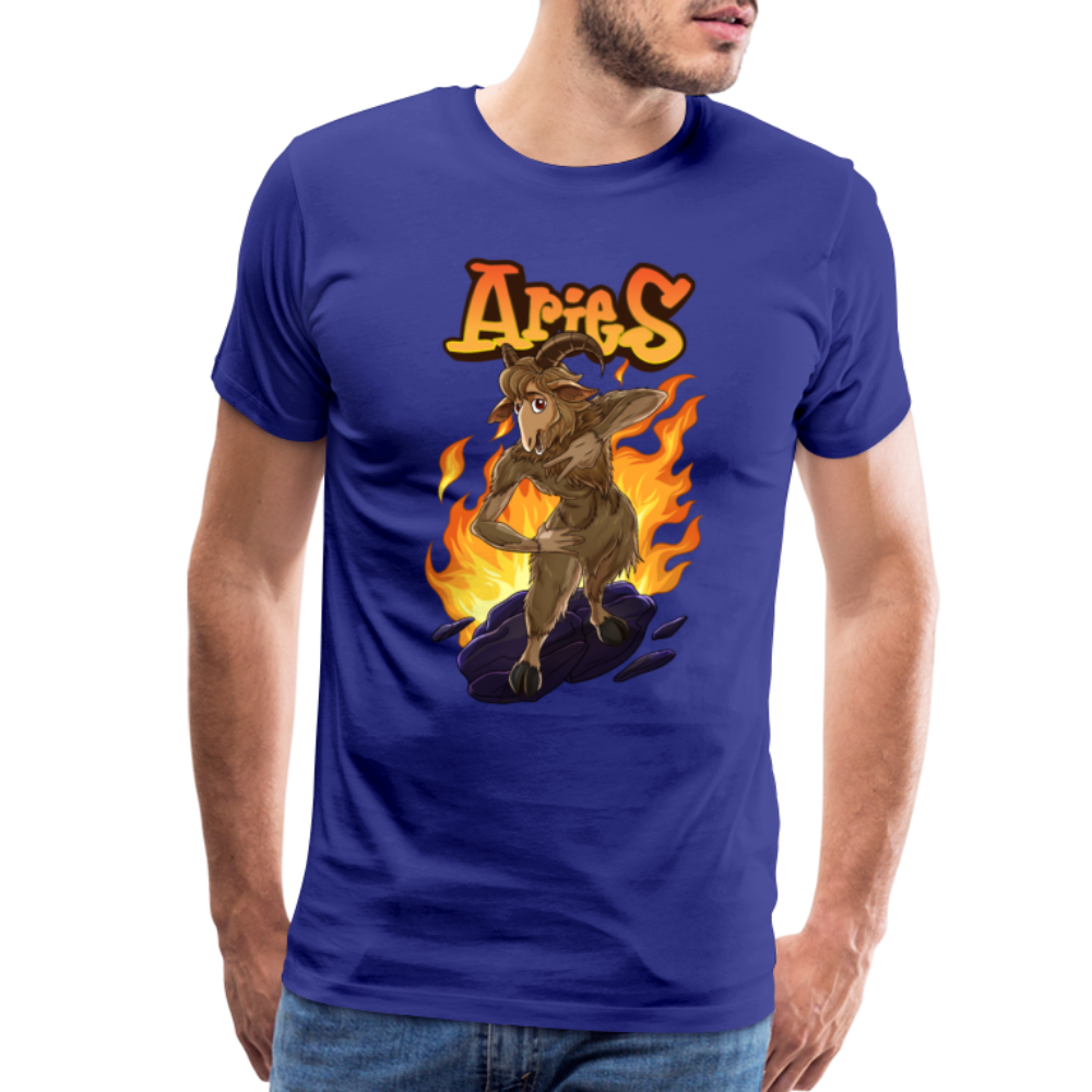 Men's Fiery Aries Premium T-Shirt - royal blue