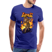 Thumbnail for Men's Fiery Aries Premium T-Shirt - royal blue