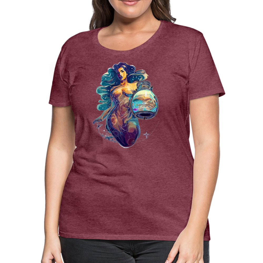 Women’s Mythical Aquarius Premium T-Shirt - heather burgundy