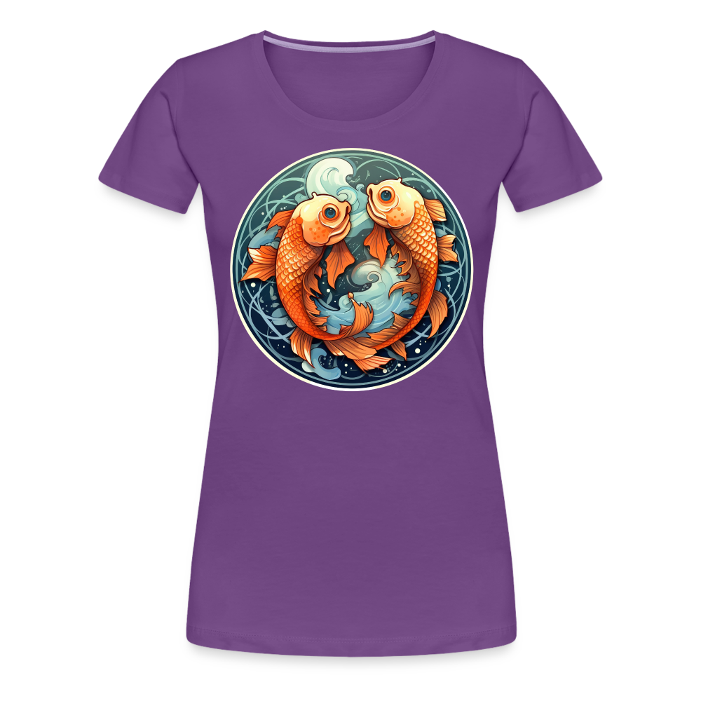 Women’s Symbol Pisces Premium T-Shirt - purple