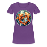 Thumbnail for Women’s Symbol Pisces Premium T-Shirt - purple