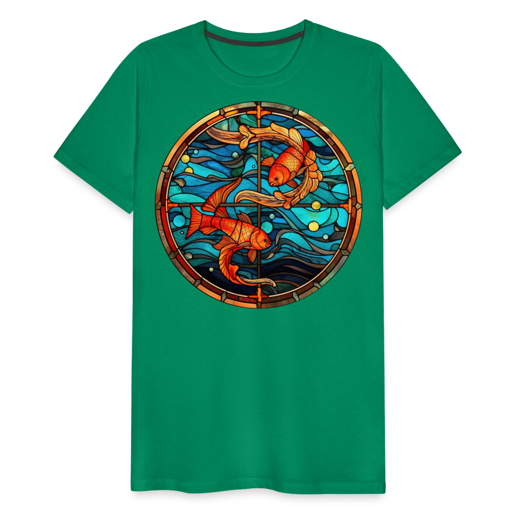 Men's Mosaic Pisces Premium T-Shirt - kelly green