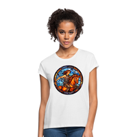 Thumbnail for Women's Mosaic Sagittarius Relaxed Fit T-Shirt - white