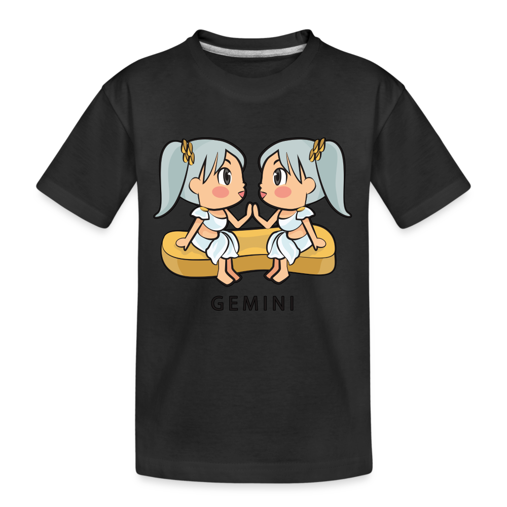 Kid’s Sweet Astro Gemini Premium Organic T-Shirt - black