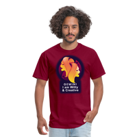 Thumbnail for Men's Glow Gemini Classic T-Shirt - burgundy