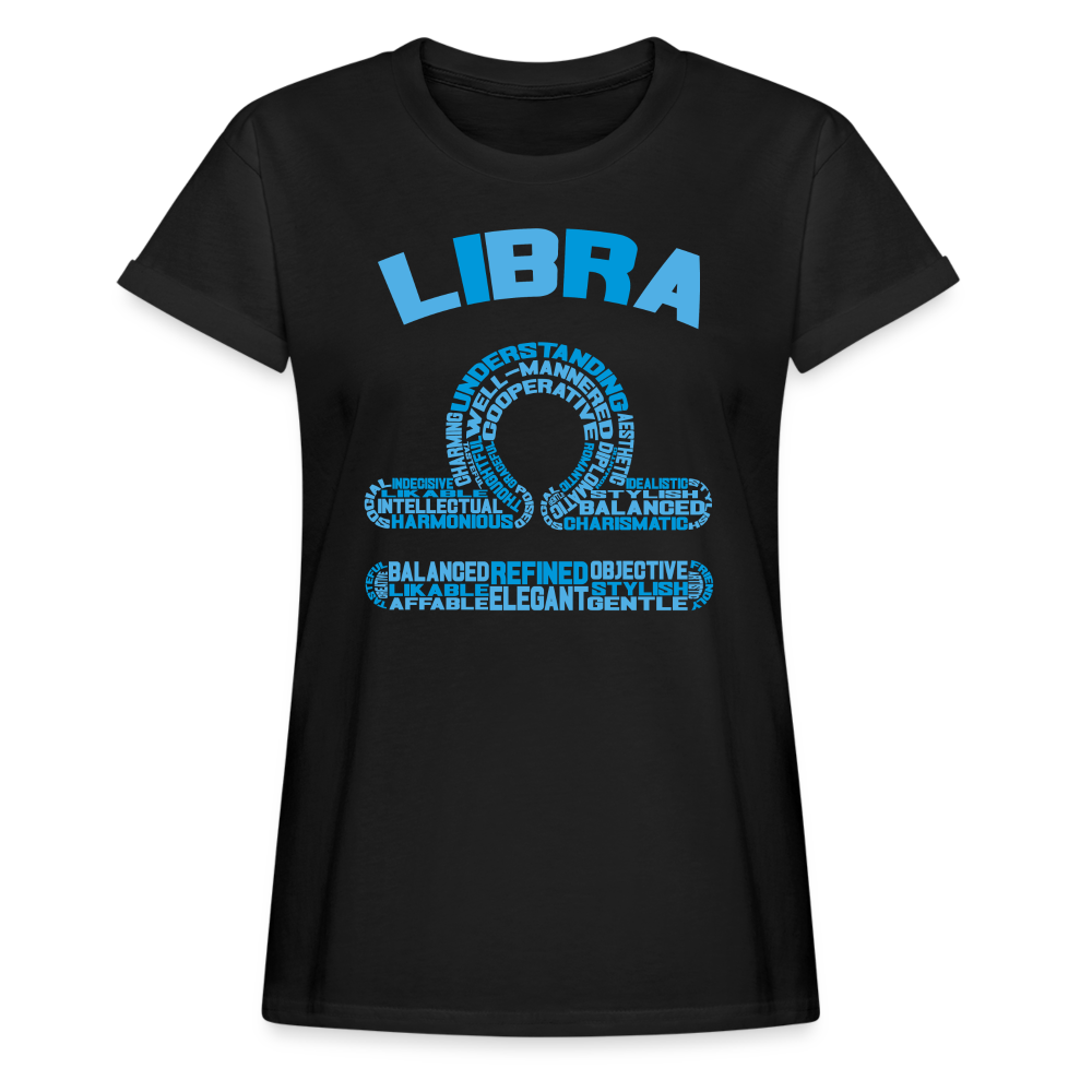 Women's Power Words Libra Relaxed Fit T-Shirt - black