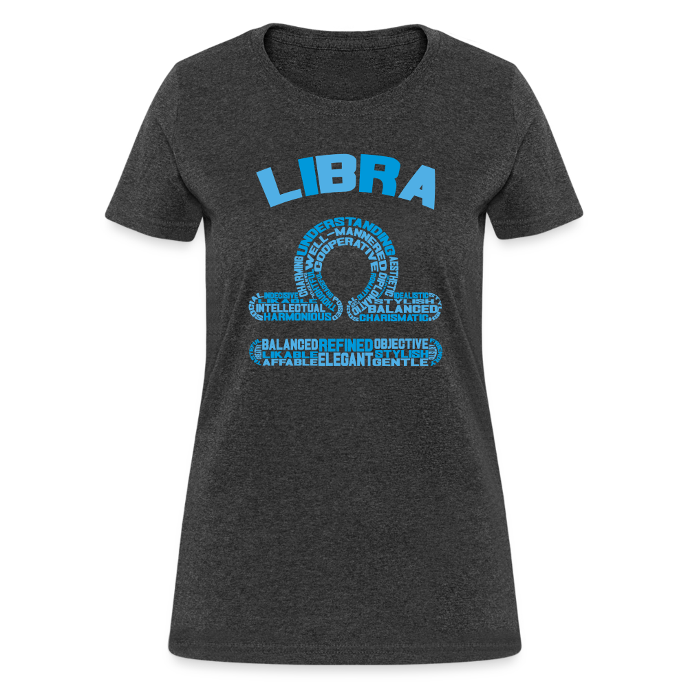 Women's Power Words Libra T-Shirt - heather black