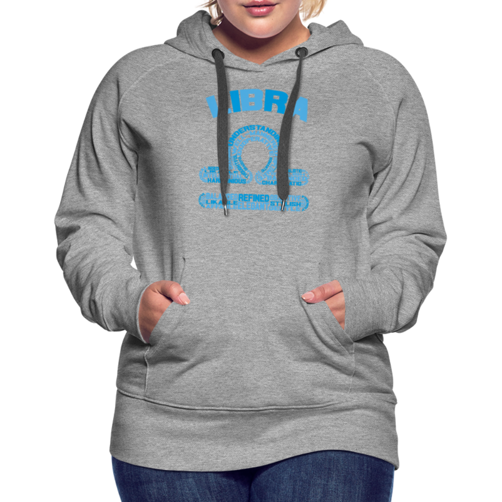 Women's Power Words Libra Premium Hoodie - heather grey