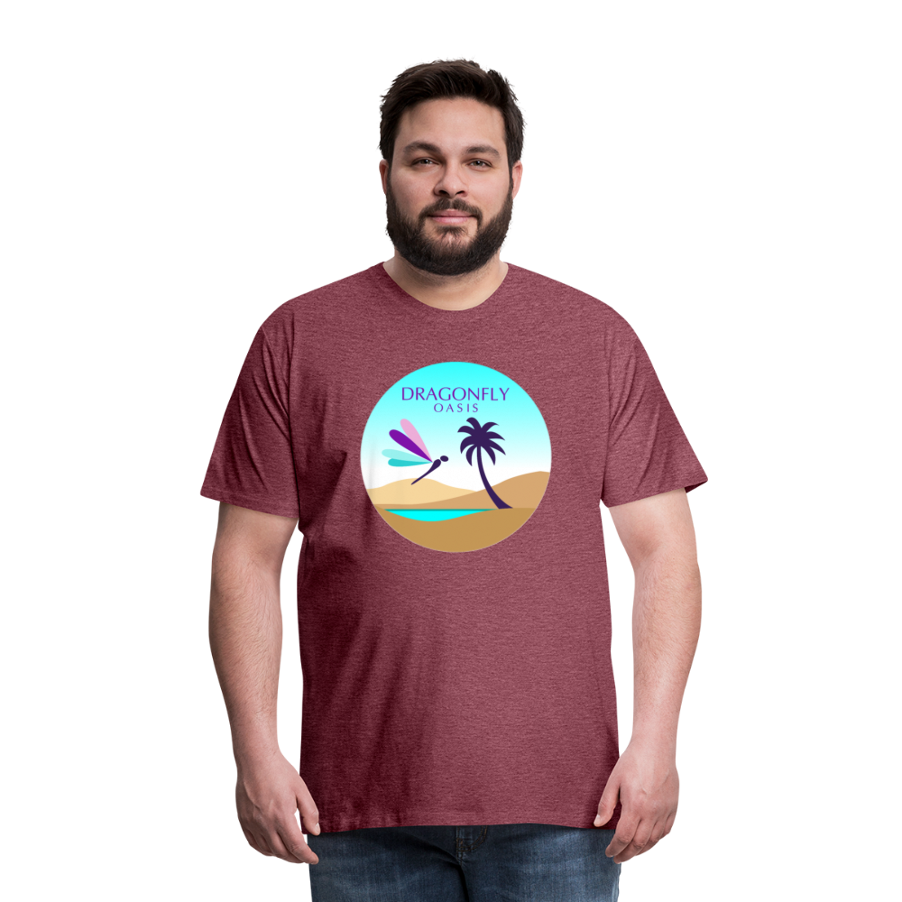 Men's Dragonfly Oasis v.2 Premium T-Shirt - heather burgundy