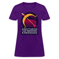 Thumbnail for Women's Glow Sagittarius T-Shirt - purple