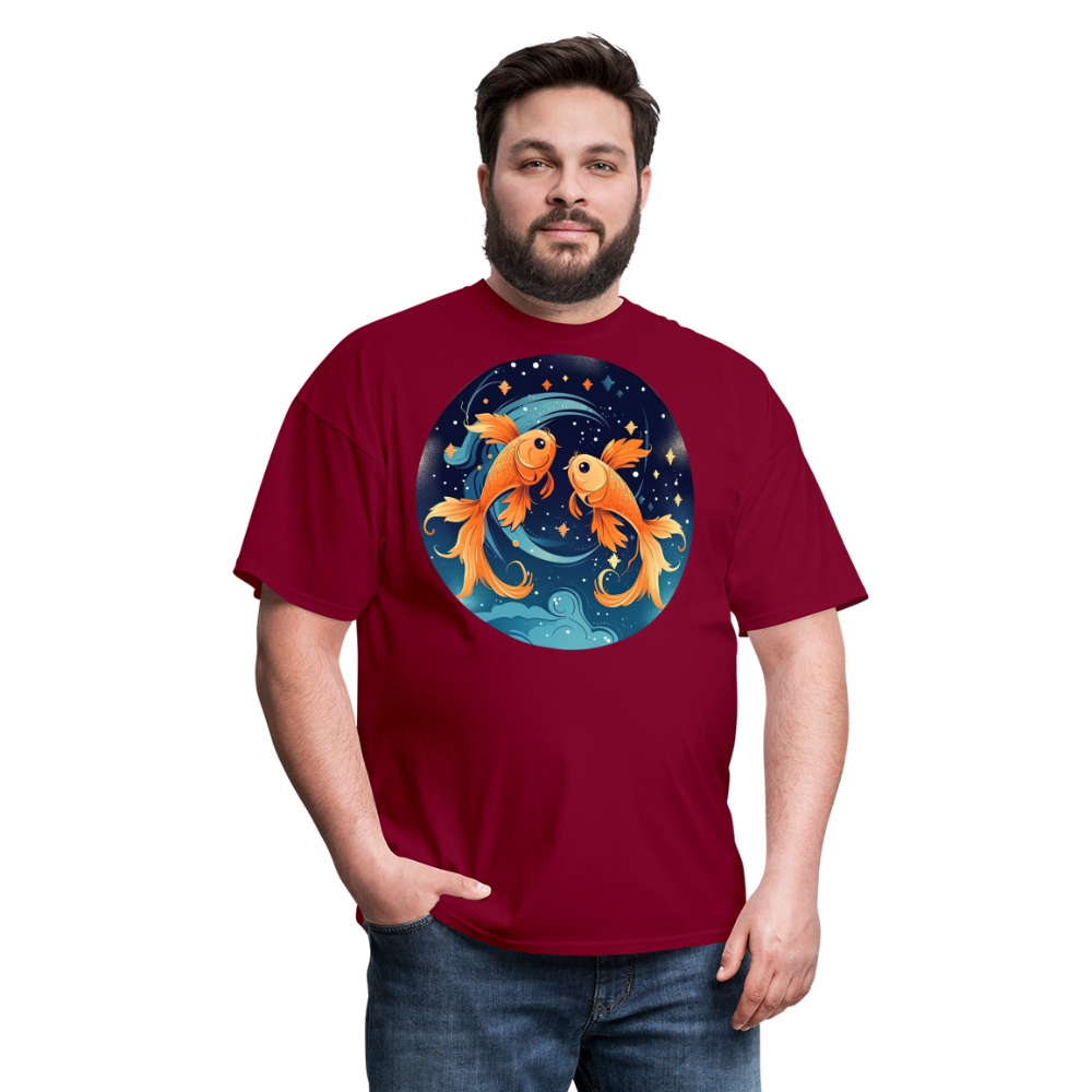 Men's Magic Pisces Classic T-Shirt - burgundy