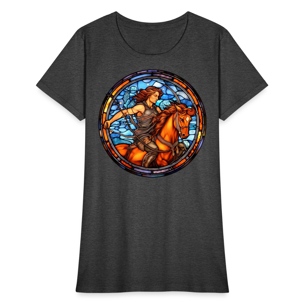 Women's Mosaic Sagittarius T-Shirt - heather black