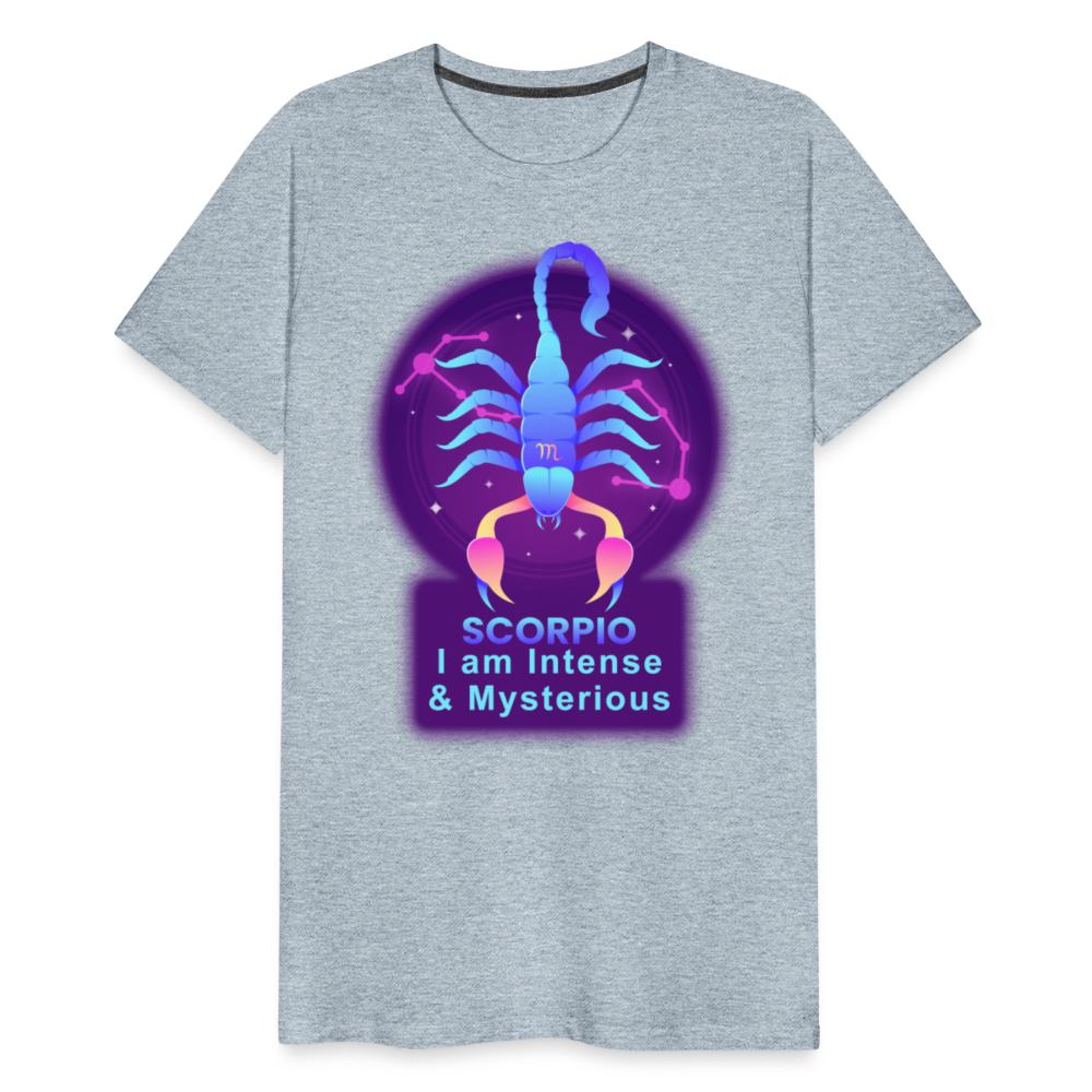 Men's Neon Scorpio Premium T-Shirt - heather ice blue