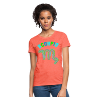 Thumbnail for Women's Power Words Scorpio T-Shirt - heather coral