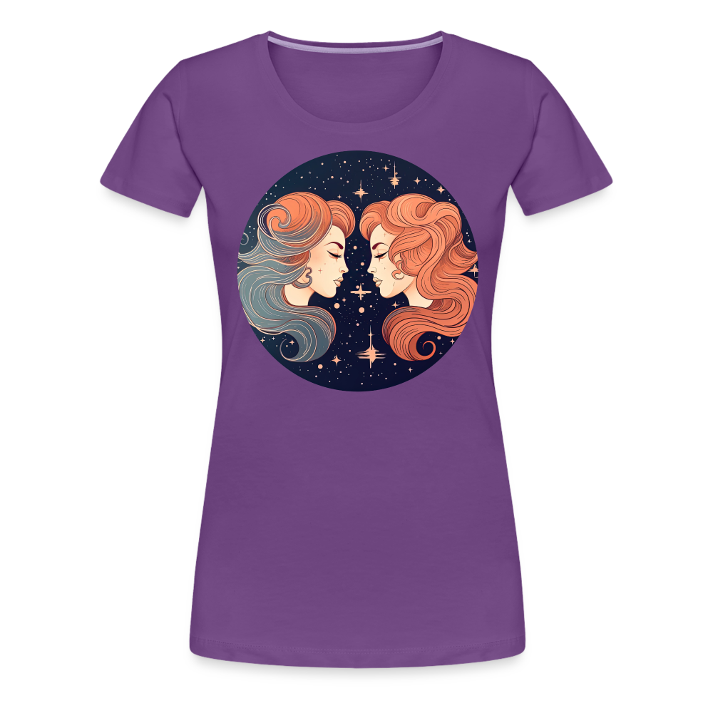 Women’s Mystic Gemini Premium T-Shirt - purple