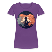 Thumbnail for Women’s Mystic Gemini Premium T-Shirt - purple