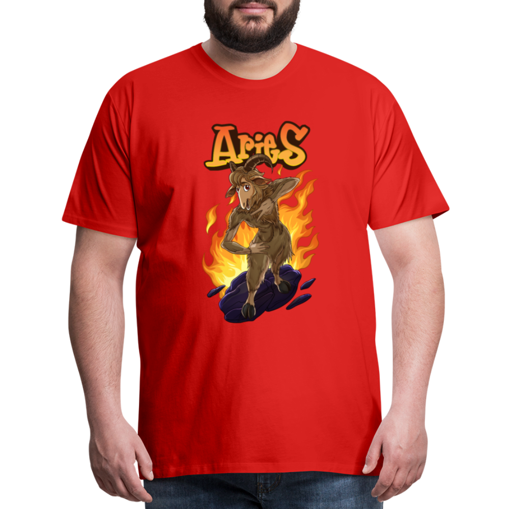 Men's Fiery Aries Premium T-Shirt - red