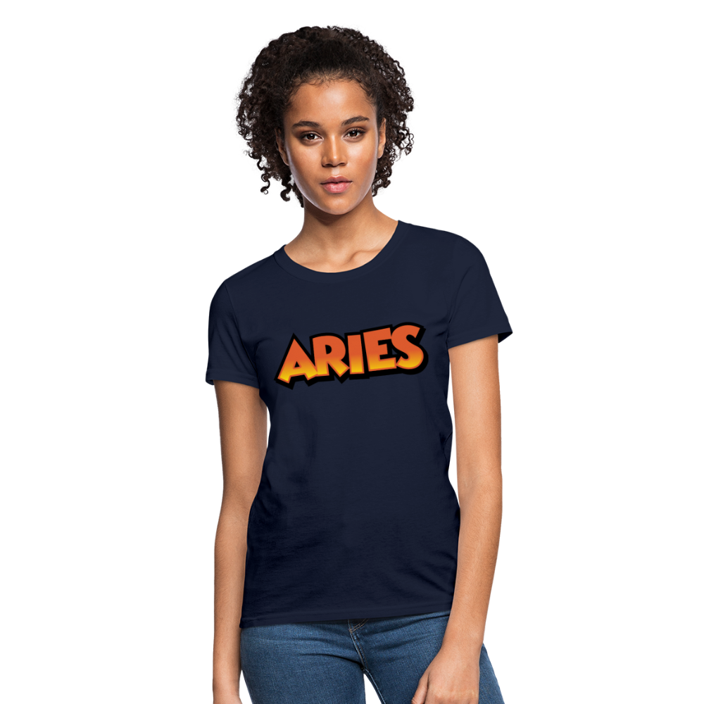 Women's Aries New Design T-Shirt - navy