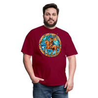 Thumbnail for Men's Mosaic Sagittarius Classic T-Shirt - burgundy