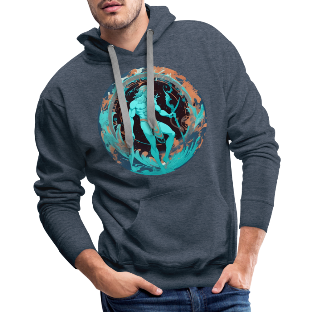 Men’s Mythical Aquarius Premium Hoodie - heather denim