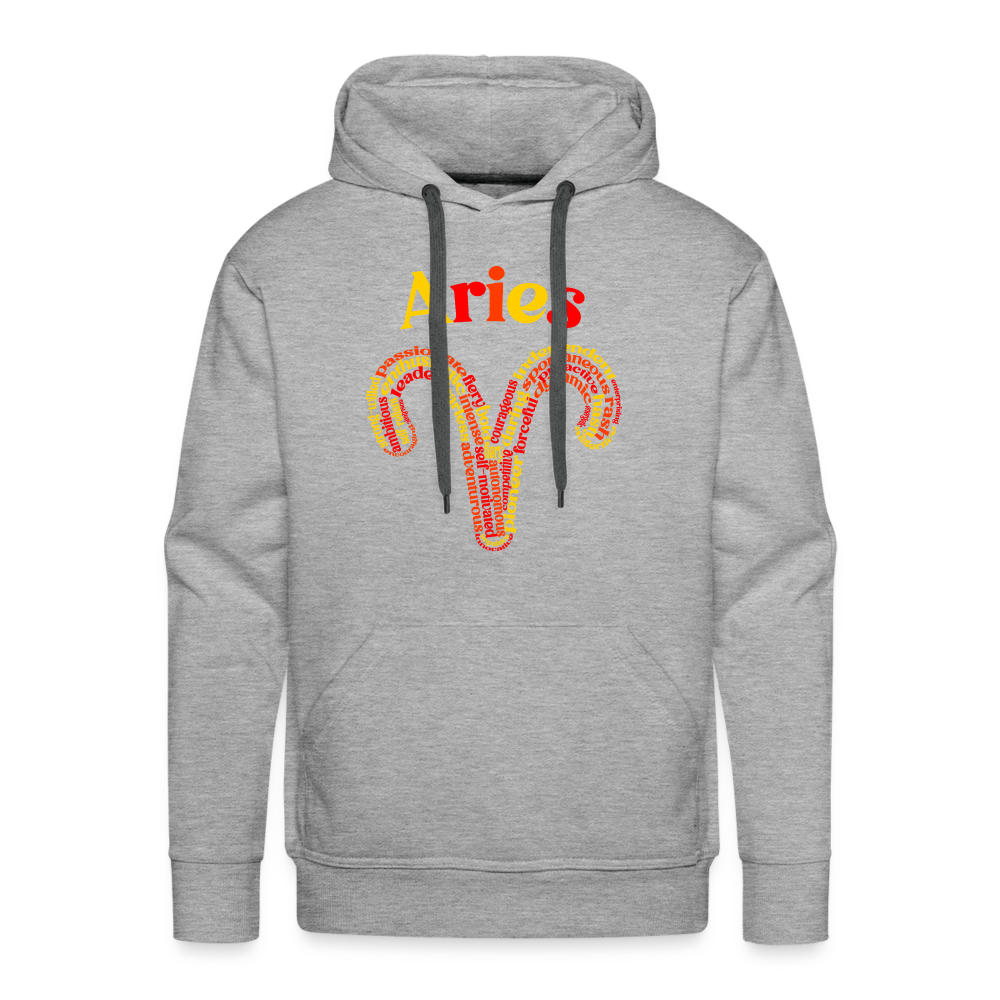 Men's Power Words Aries Premium Hoodie - heather grey