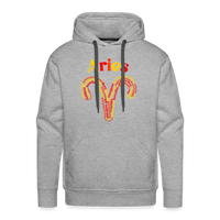 Thumbnail for Men's Power Words Aries Premium Hoodie - heather grey