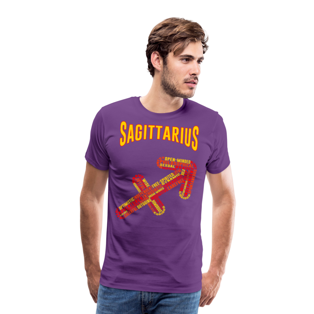 Men's Power Words Sagittarius Premium T-Shirt - purple