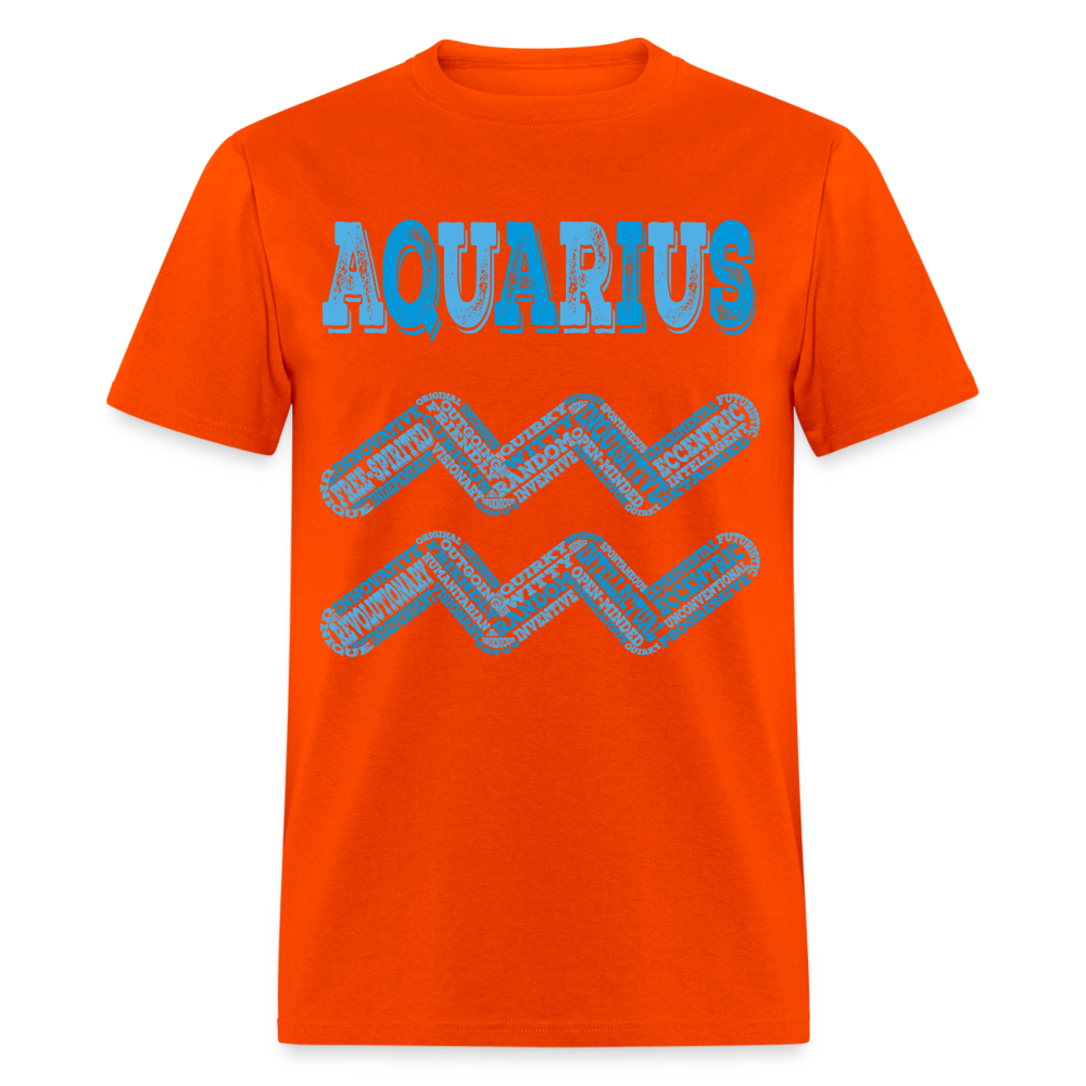 Men's Power Words Aquarius Classic T-Shirt - orange