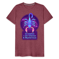 Thumbnail for Men's Neon Scorpio Premium T-Shirt - heather burgundy