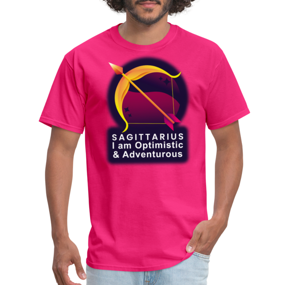 Men's Glow Sagittarius Classic T-Shirt - fuchsia