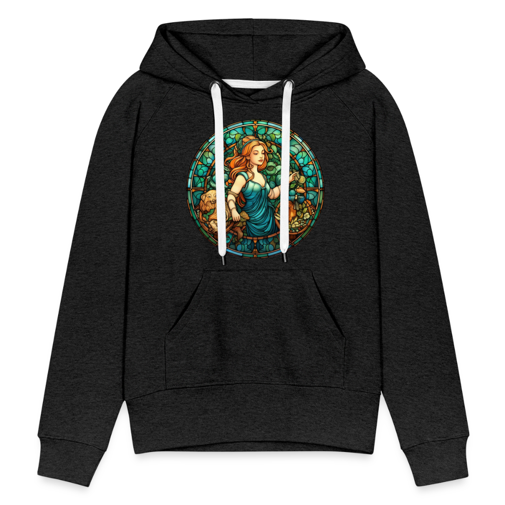 Women’s Mosaic Virgo Premium Hoodie - charcoal grey