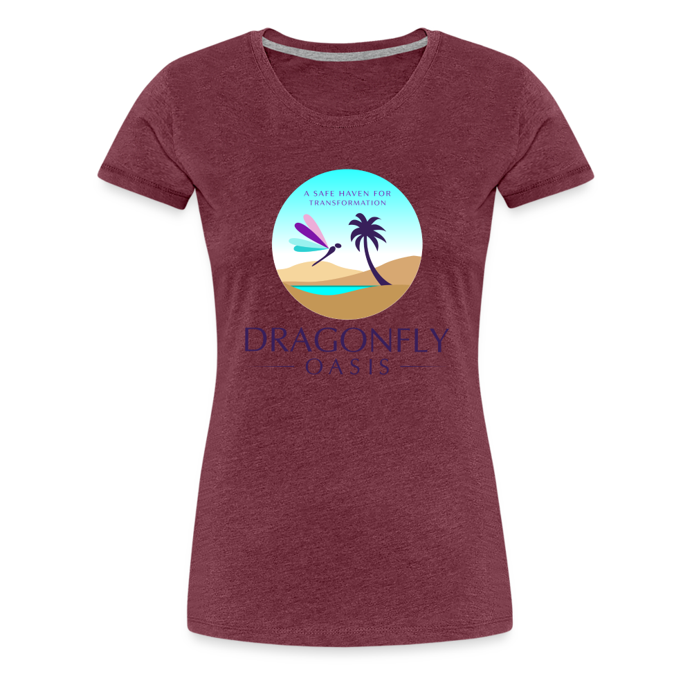 Women's Dragonfly Oasis V.1 Premium T-Shirt - heather burgundy