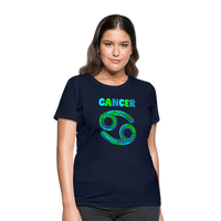 Thumbnail for Women's Power Words Cancer T-Shirt - navy