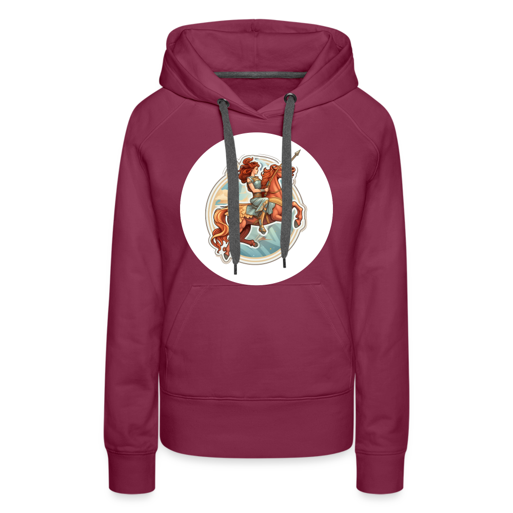 Women’s Symbol Sagittarius Premium Hoodie - burgundy