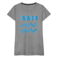 Thumbnail for Women's Power Words Aquarius Premium T-Shirt - heather gray