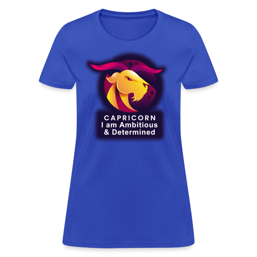 Women's Glow Capricorn T-Shirt - royal blue