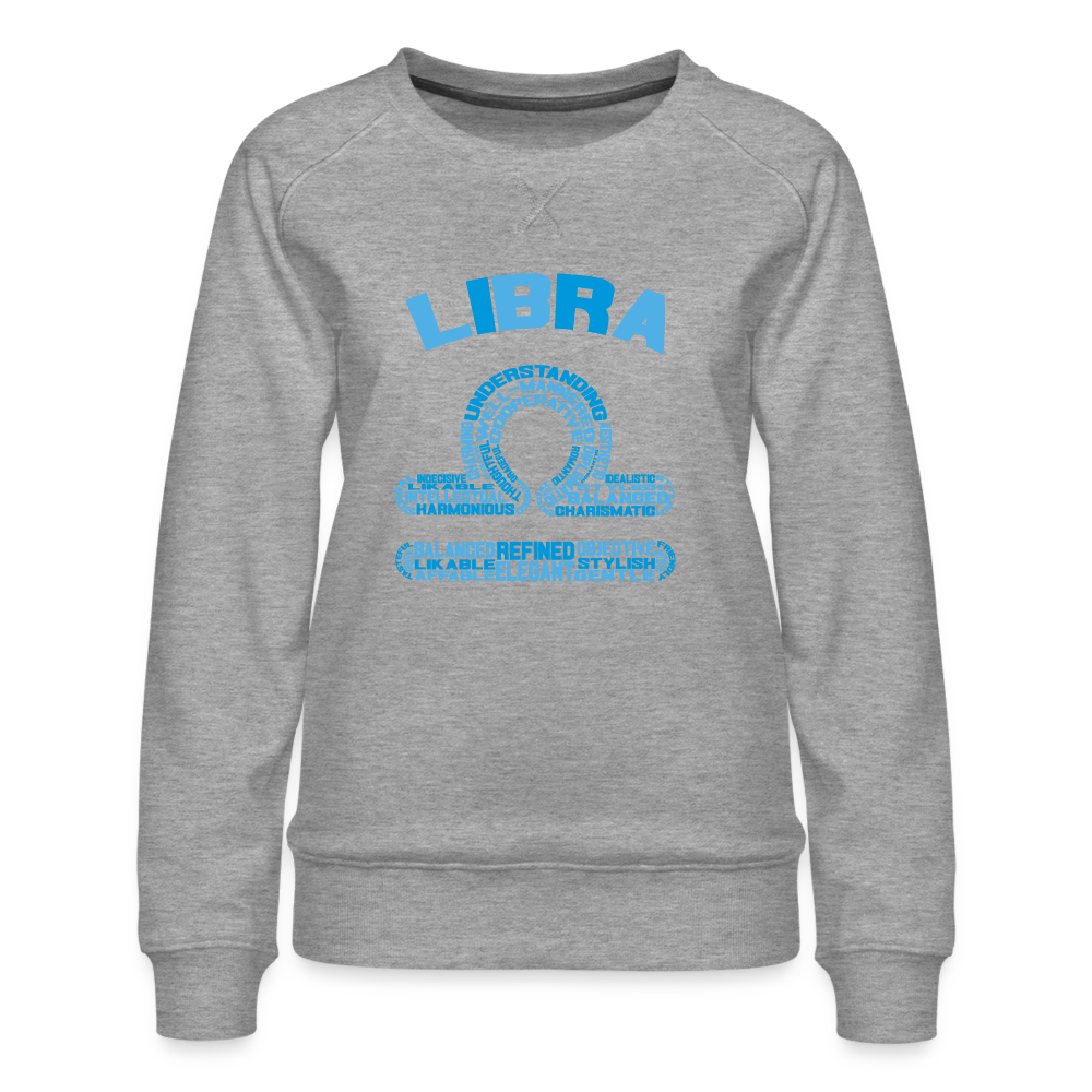 Women's Power Words Libra Premium Sweatshirt - heather grey