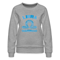 Thumbnail for Women's Power Words Libra Premium Sweatshirt - heather grey