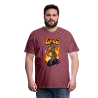 Thumbnail for Men's Fiery Aries Premium T-Shirt - heather burgundy