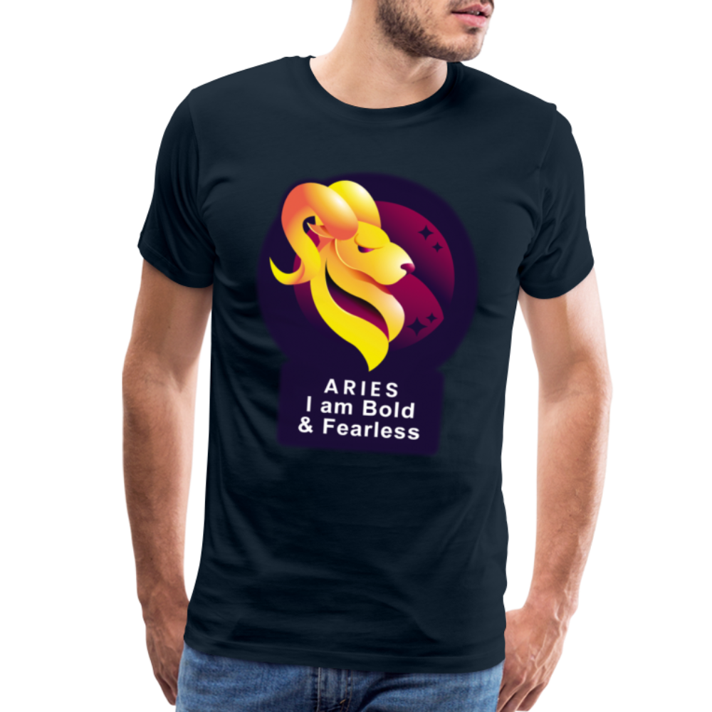 Men's Glow Aries Premium T-Shirt - deep navy