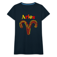 Thumbnail for Women's Power Words Aries Premium T-Shirt - deep navy