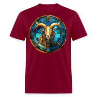 Thumbnail for Men's Mosaic Capricorn Classic T-Shirt - burgundy