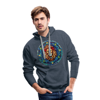 Thumbnail for Men’s Mosaic Leo Premium Hoodie - heather denim