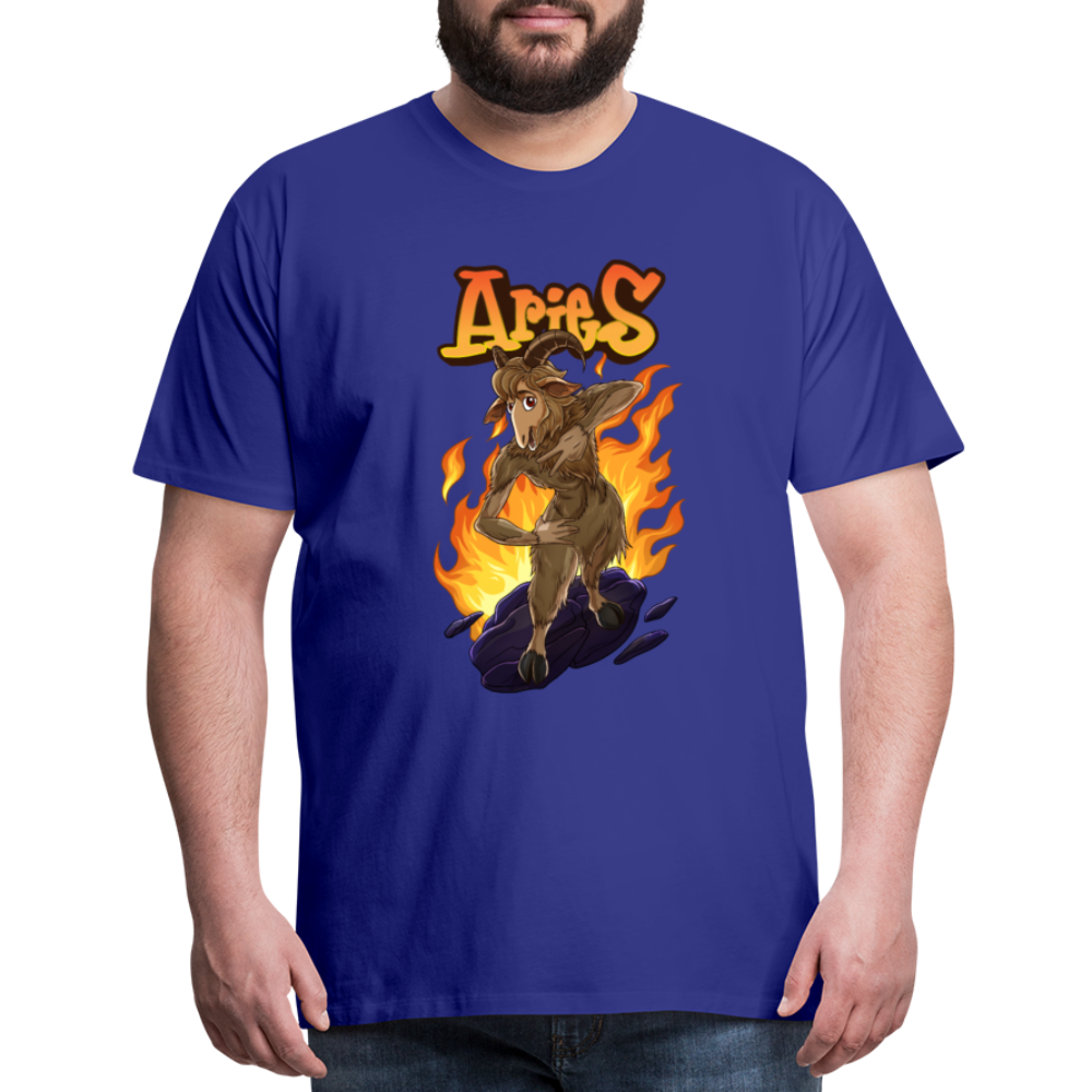 Men's Fiery Aries Premium T-Shirt - royal blue