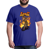 Thumbnail for Men's Fiery Aries Premium T-Shirt - royal blue