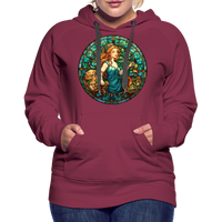 Thumbnail for Women’s Mosaic Virgo Premium Hoodie - burgundy