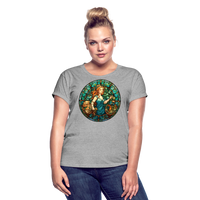 Thumbnail for Women's Mosaic Virgo Relaxed Fit T-Shirt - heather gray