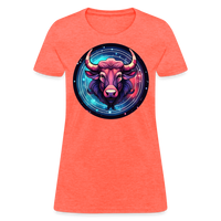 Thumbnail for Women's Mystic Taurus T-Shirt - heather coral